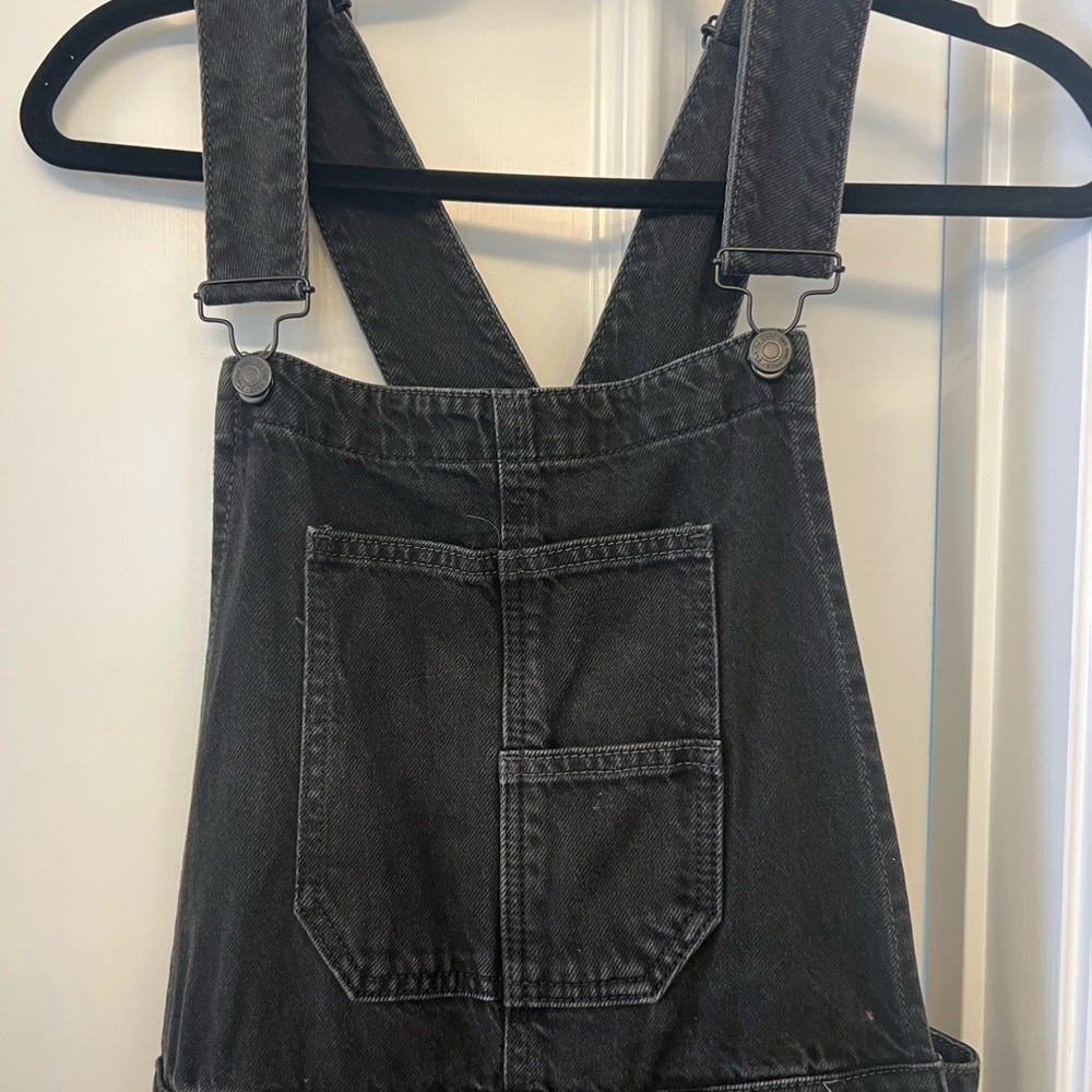 Free people good luck barrel overalls black size SMALL SHORT - Picture 5 of 7